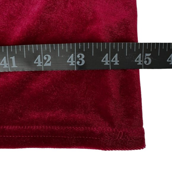Umgee BURGUNDY Dark Red L Velvet Smocked Ruching Blouse - Picture 6 of 10